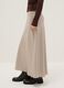 Saia de cetim bege ajuste regular com cintura el&aacute;stica_3