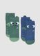 2-pack of multicolour non-slip socks in organic cotton blend_0