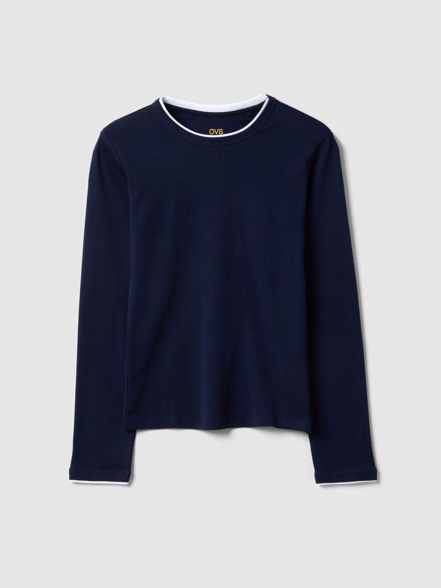 Pure Cotton Blue Long Sleeve Regular Fit Shirt_4