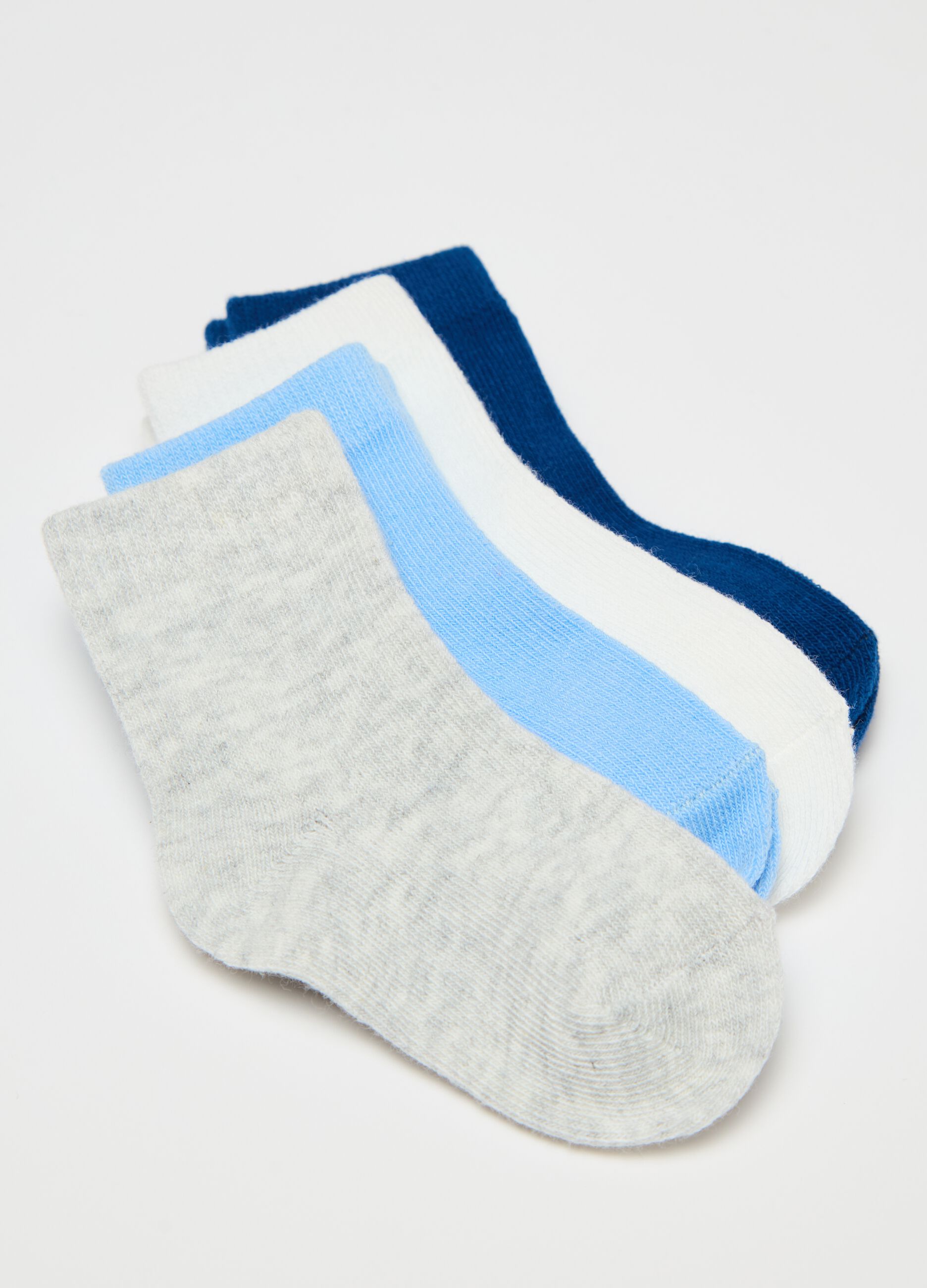 Five-pair pack socks in organic cotton