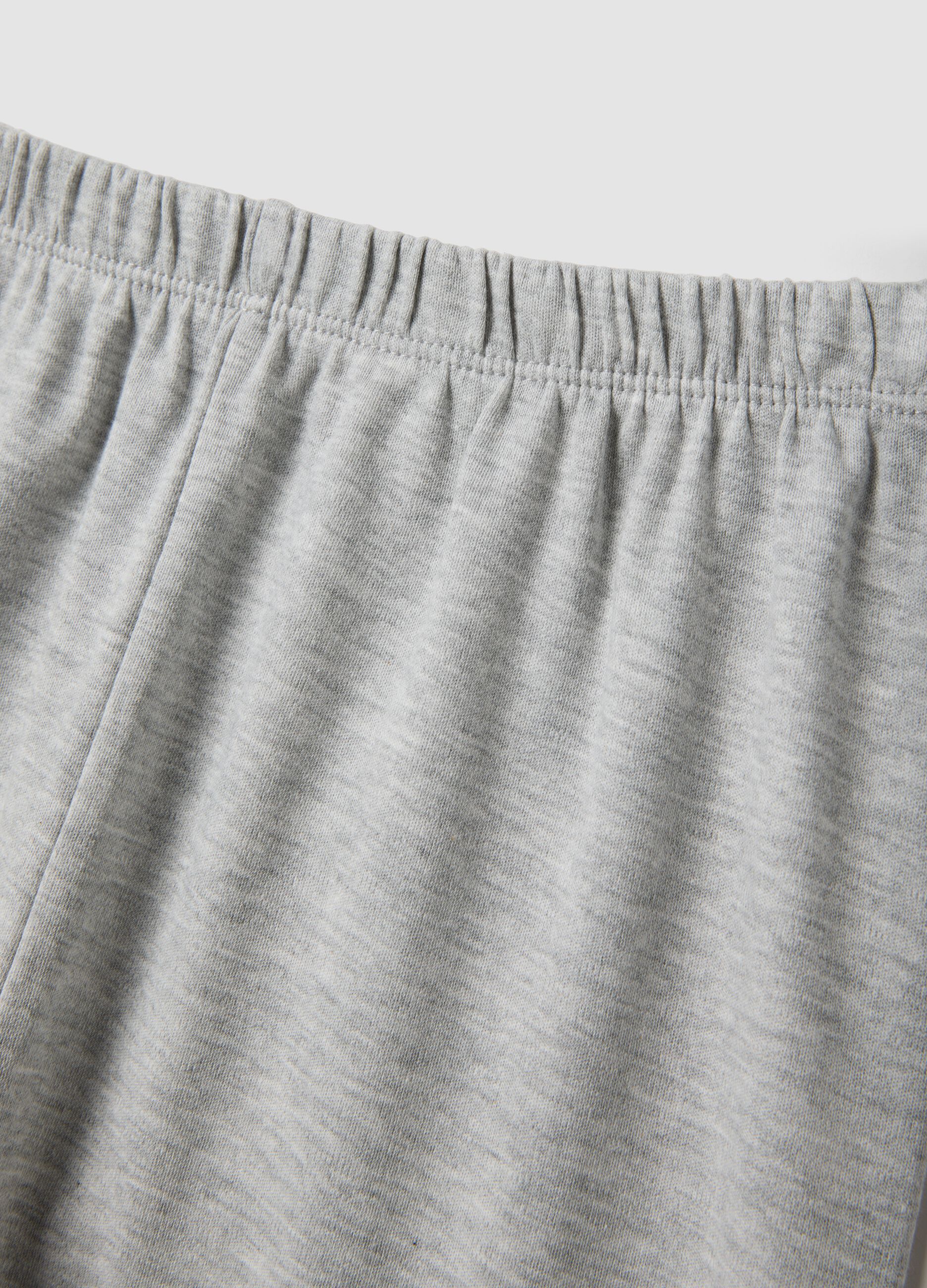 Black and grey pure organic cotton pyjamas with front print