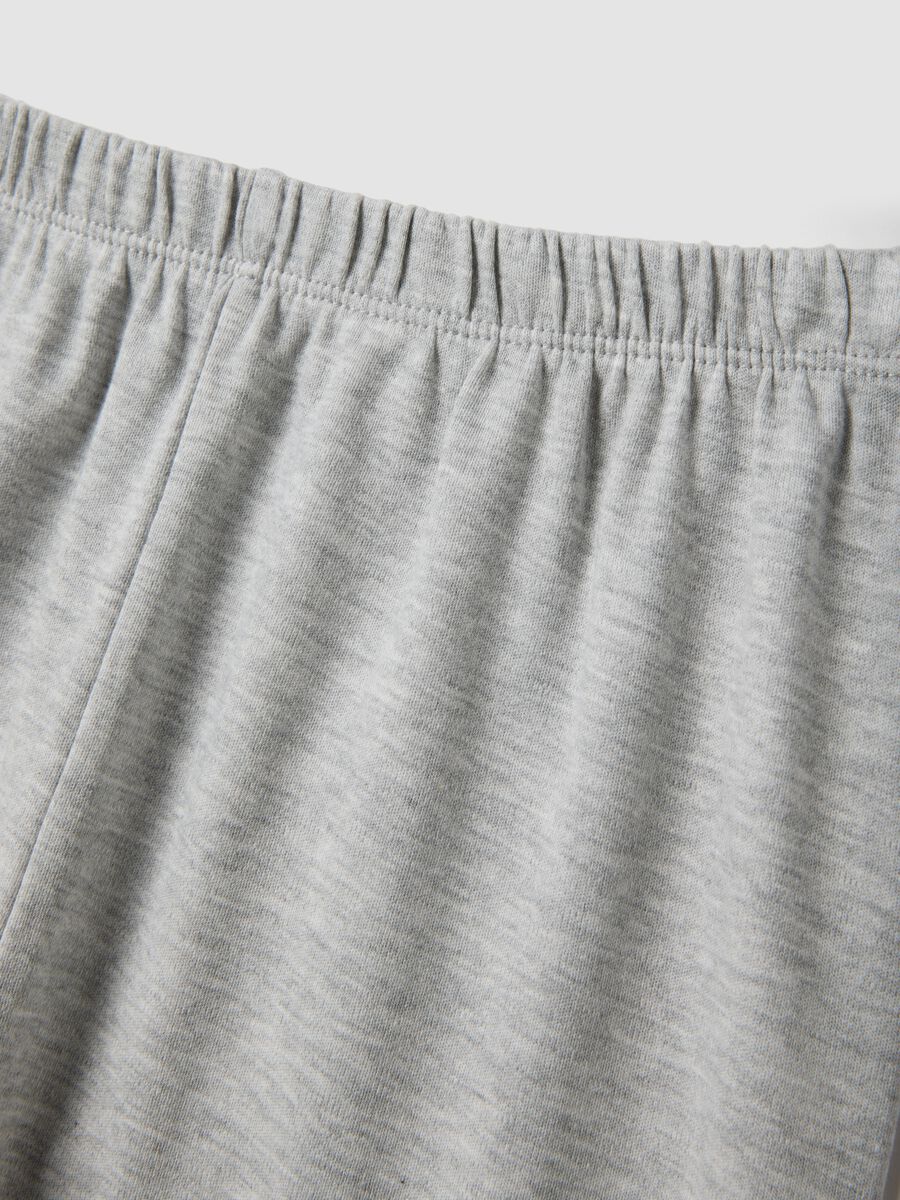 Black and grey pure organic cotton pyjamas with front print_3