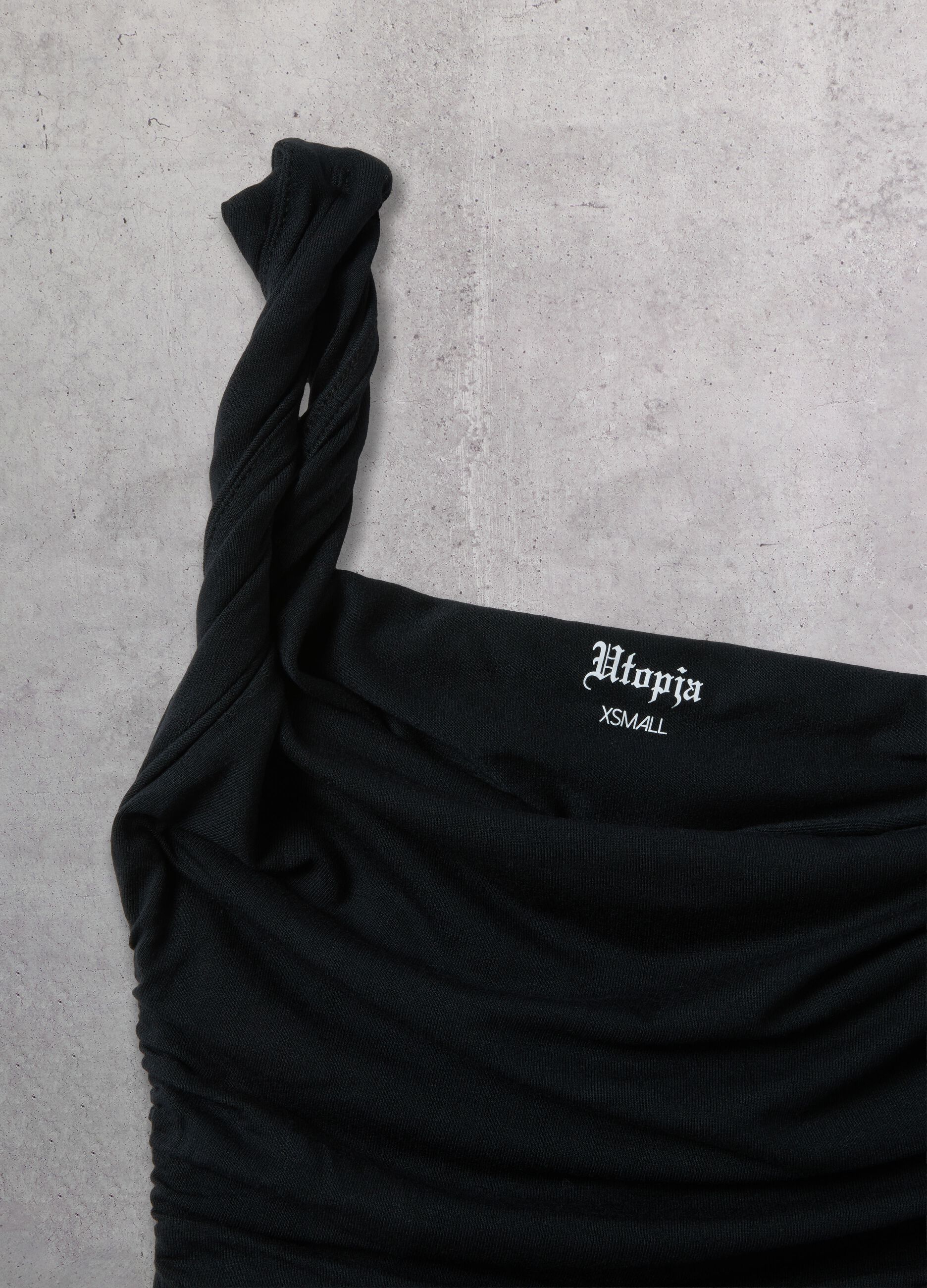 Black Asymmetric Tank Top