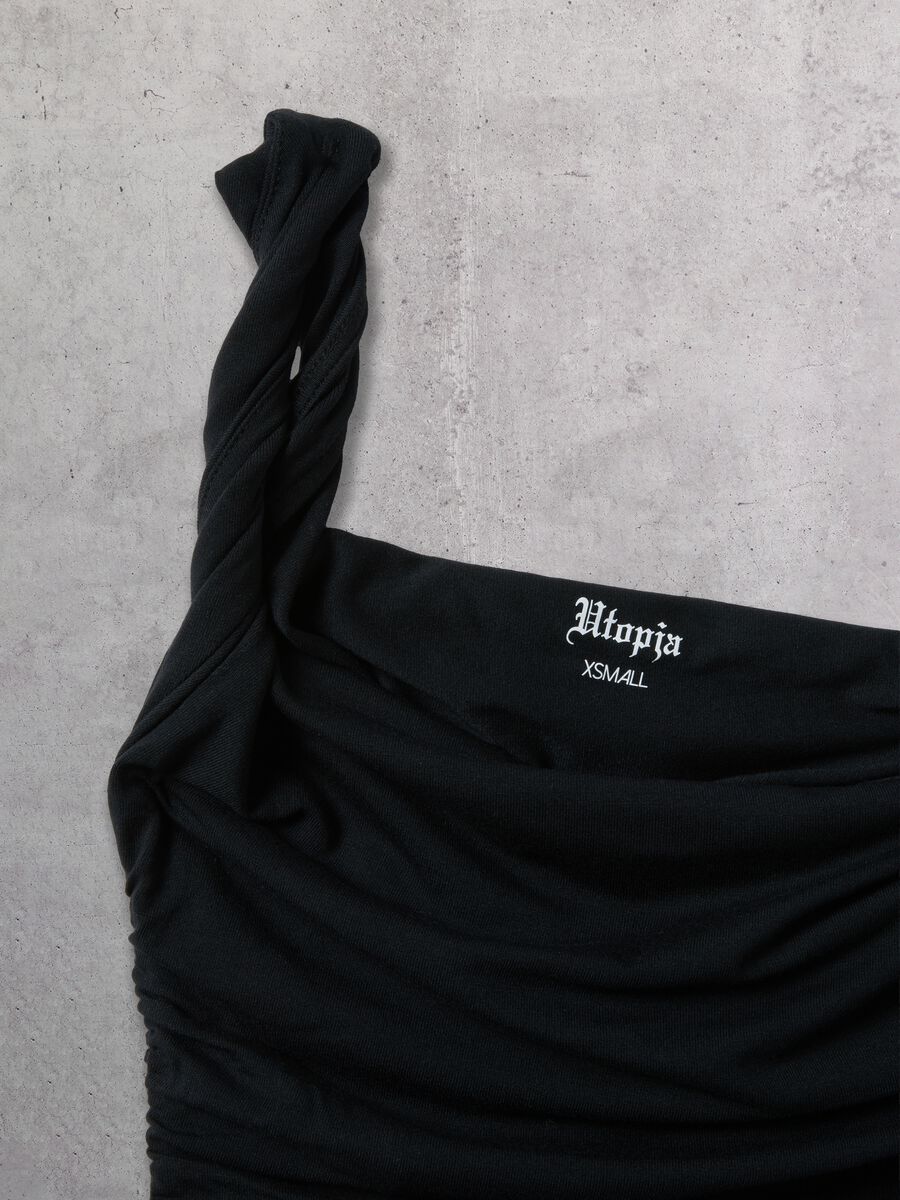 Black Asymmetric Tank Top_8