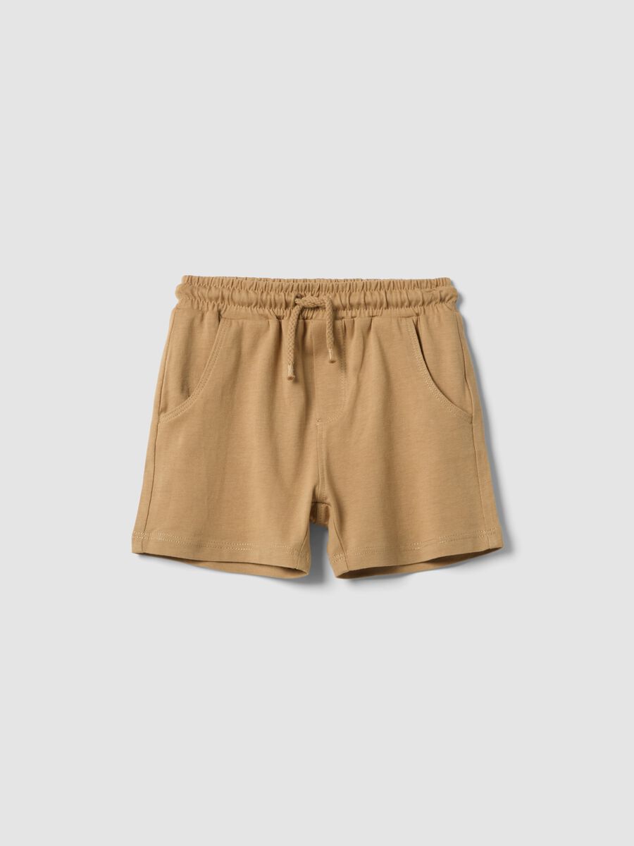 Beige pure cotton boys&rsquo; shorts, regular fit_0
