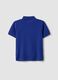 Boys' Regular Fit Blue Stretch Cotton Polo_4
