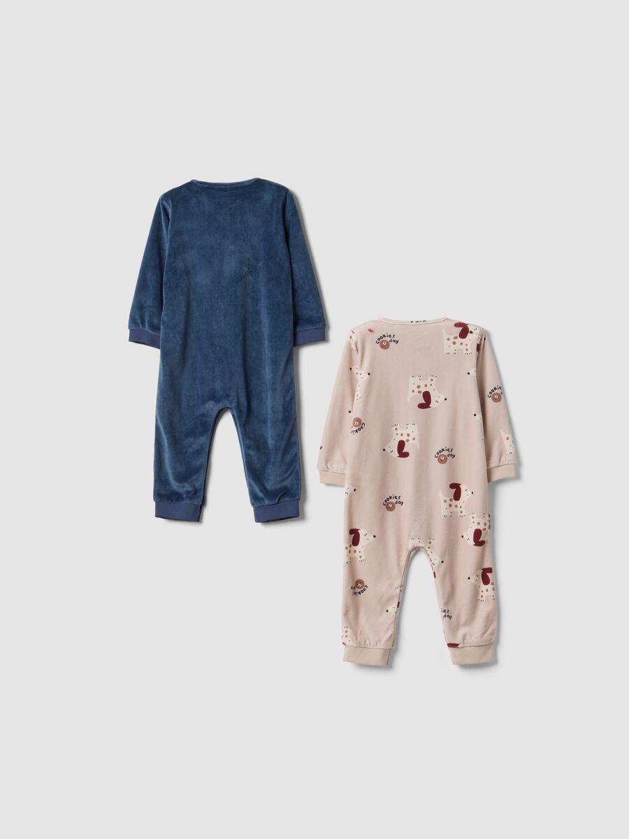 2-pack of multicolour baby sleepsuits with animal print_1