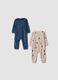 2-pack of multicolour baby sleepsuits with animal print_1