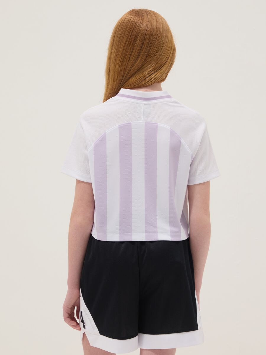 Purple striped short-sleeve T-shirt_2
