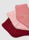 Pack of five multicolour ankle socks in stretch organic cotton_1