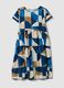 Midi-Kleid aus elastischer Baumwolle in Multicolor mit geometrischem Print_4