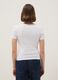 White pure cotton regular fit T-shirt with contrast stitching_2
