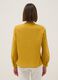 Yellow pure cotton regular fit deep V shirt with polka dots_2