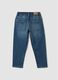 Blue stretch cotton jeans with elasticated waistband, comfort fit_5