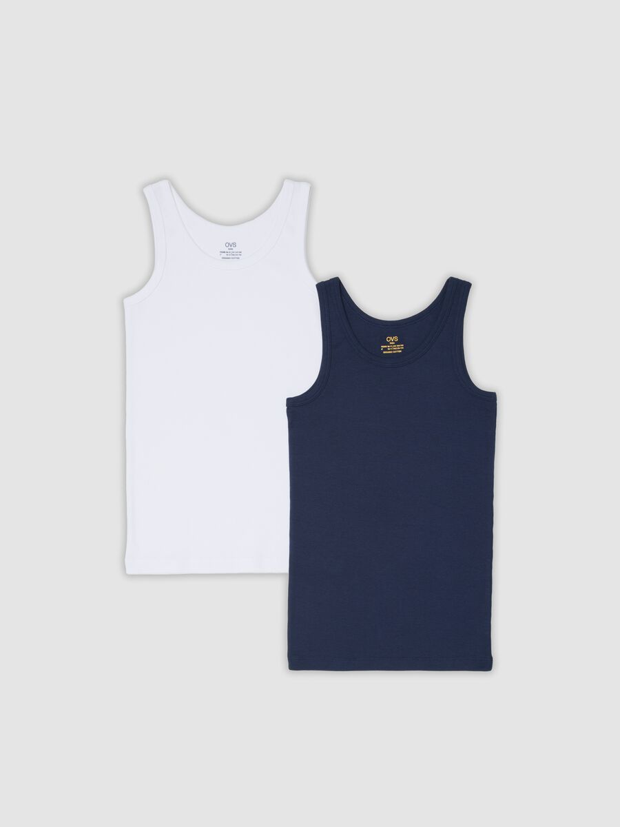 Lot de 2 d&eacute;bardeurs multicolores en pur coton bio pour gar&ccedil;on, coupe regular_0