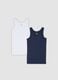 2-pack multicolour boys&rsquo; vests in pure organic cotton, regular fit_0