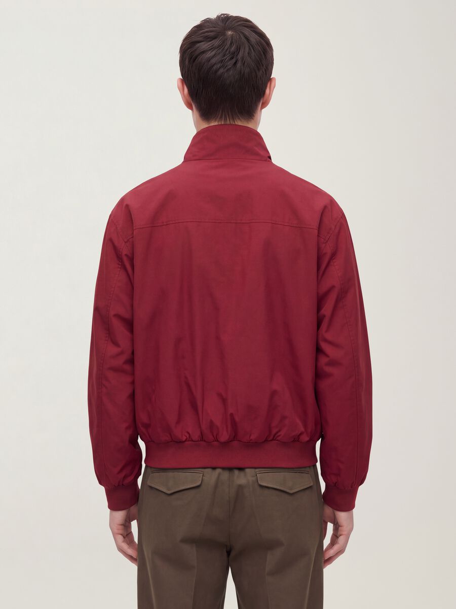 Red stretch fabric jacket with zip_3