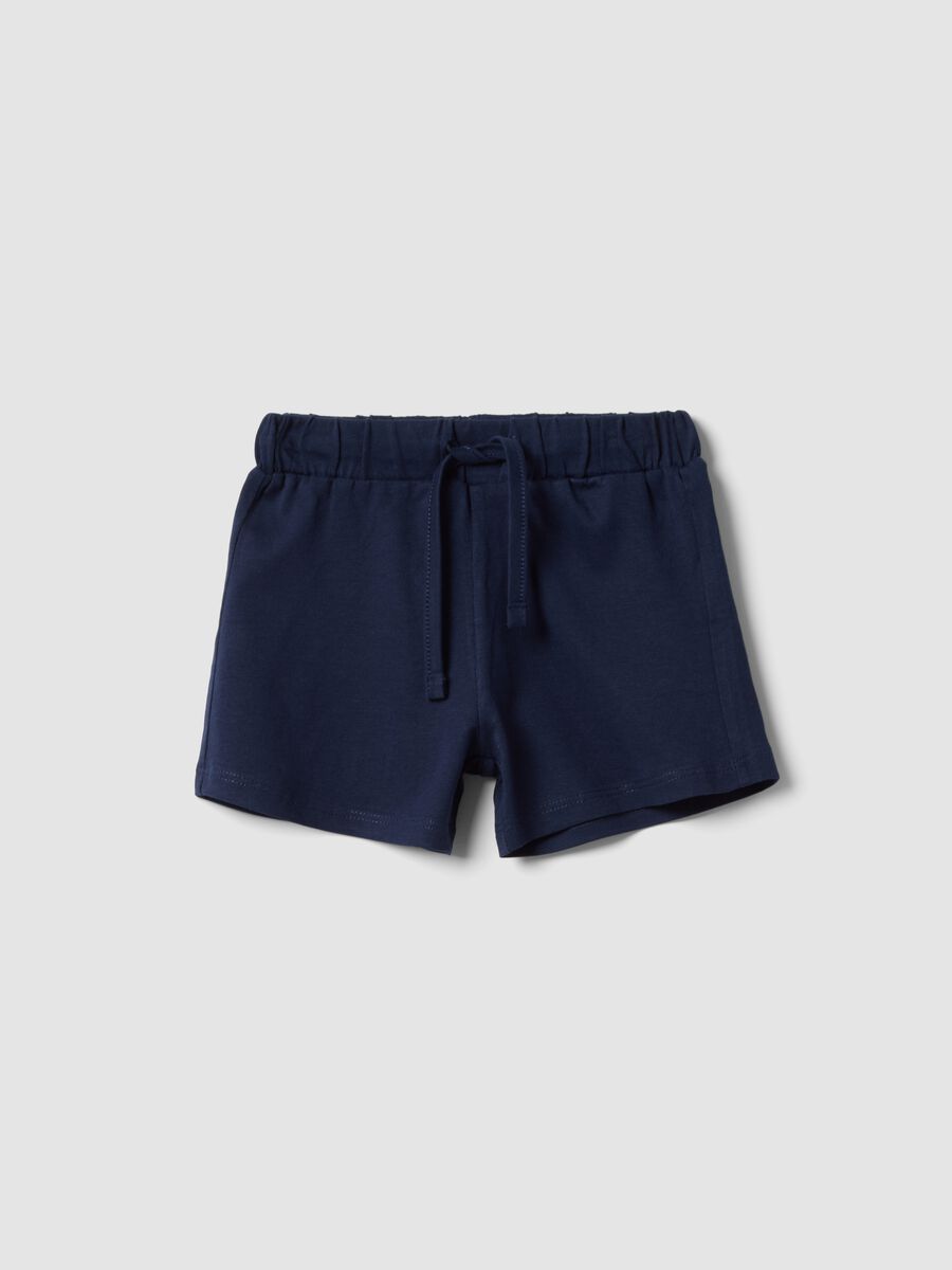 Girls&rsquo; blue 100% cotton shorts, regular fit_0