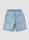 Light blue cotton-blend denim shorts for boys, regular fit_1