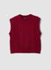 Roter Pullunder aus Wollmischung mit Rundhalsausschnitt und Oversize-Fit_0