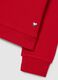 Regular fit red cotton blend girls' sweatshirt with decorated collar_3