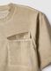 Beige pure cotton regular fit t-shirt with pocket_5