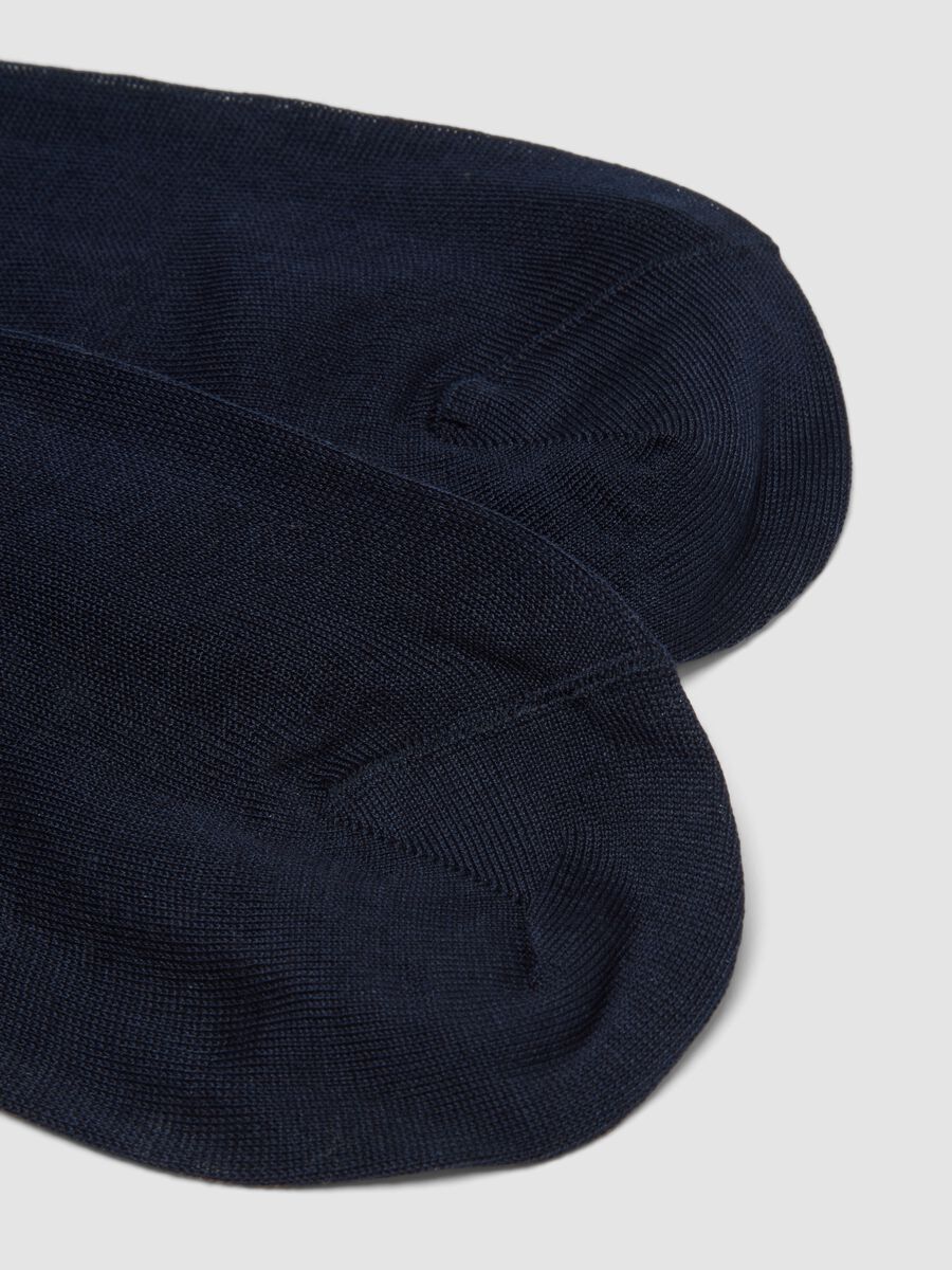 Blue long socks in pure cotton_2