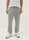Regular Fit Grey Cotton Blend Jogger Trousers_1