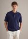 Blue pure cotton polo shirt with chest pocket, regular fit_1