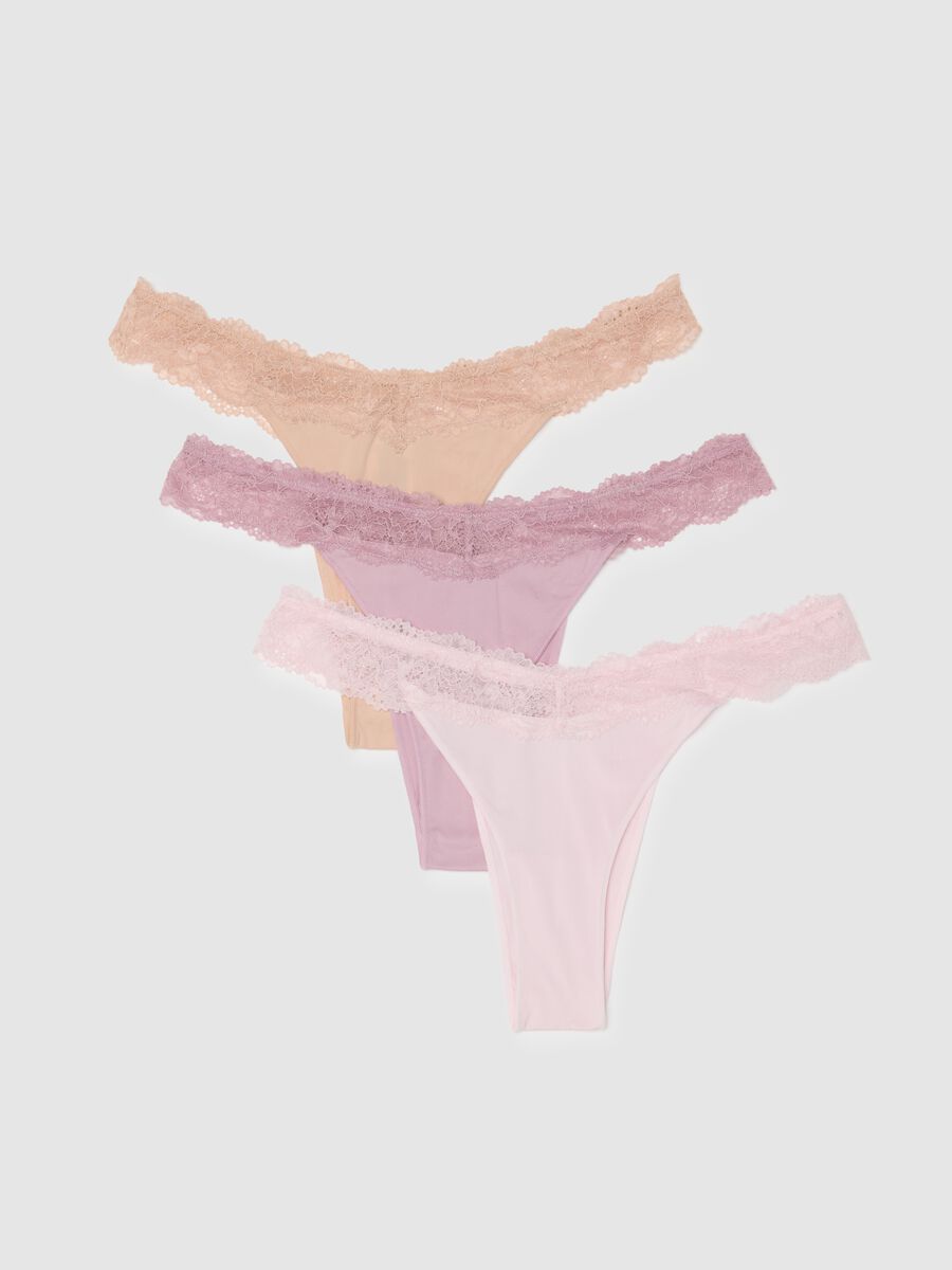 Tripack cuecas brasileiras multicolor regular fit com detalhes rendados_4