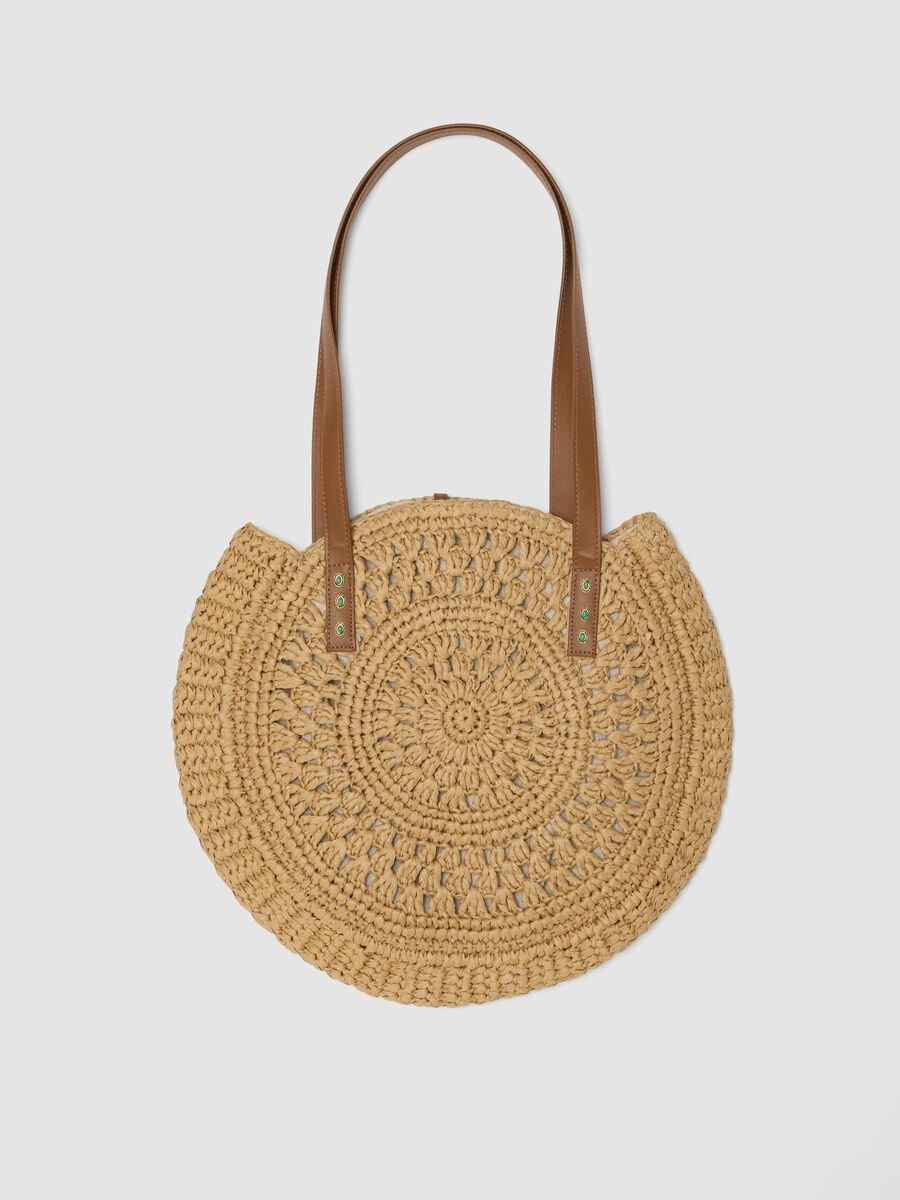 Beige paper-fibre beach bag_0