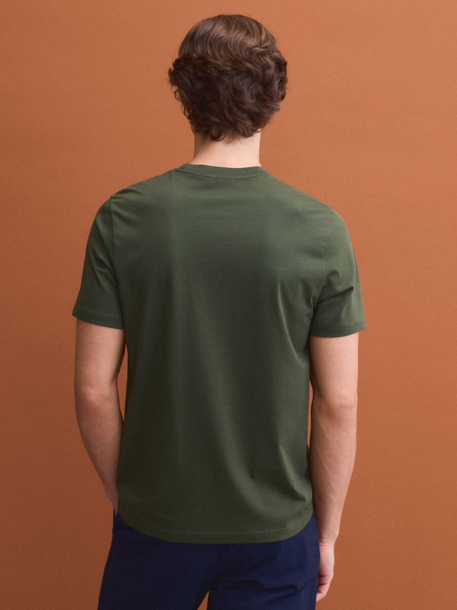 Green Supima Cotton Crew-Neck T-Shirt, Regular Fit_3