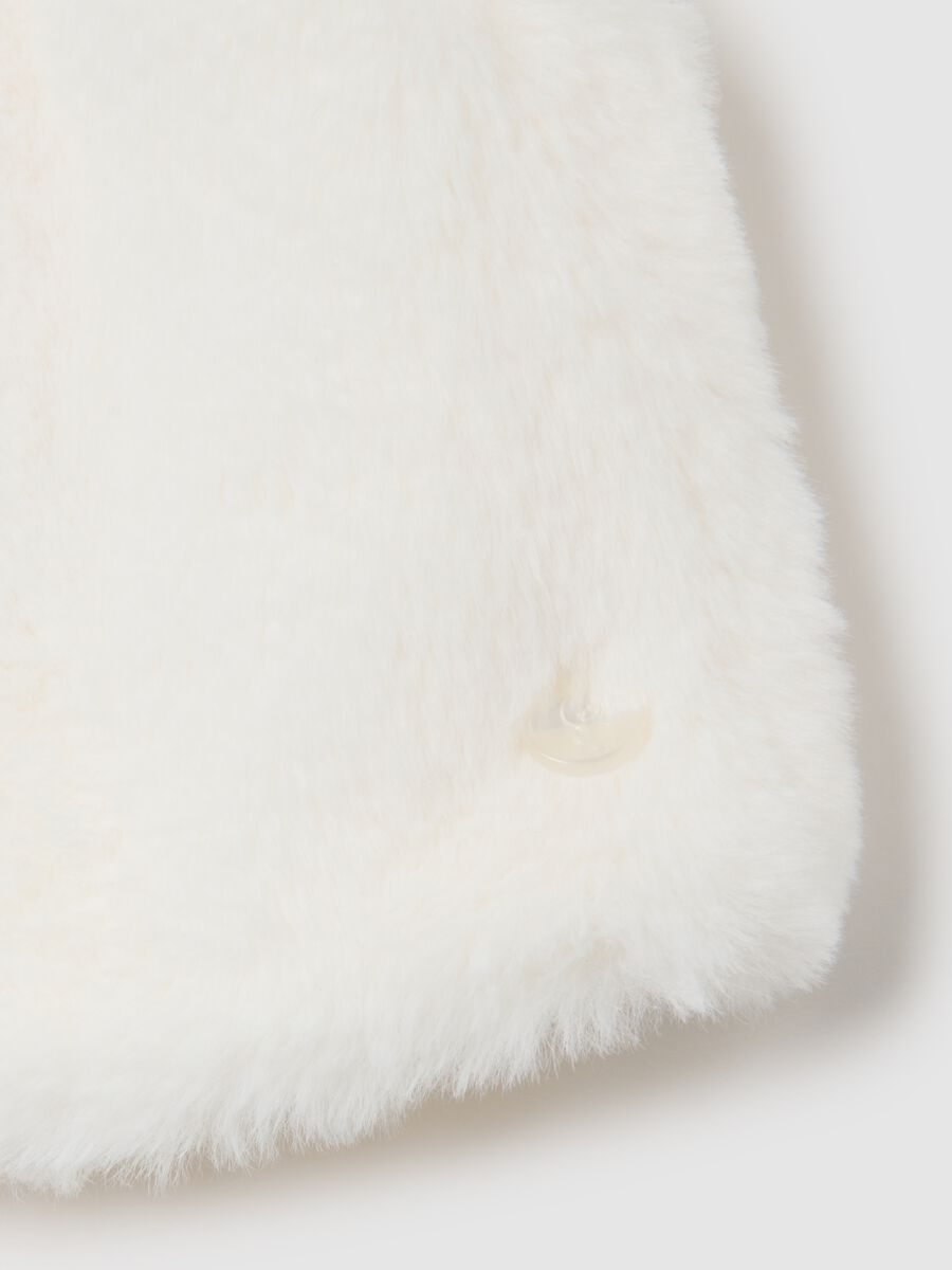 White baby girl's regular fit zip vest_3