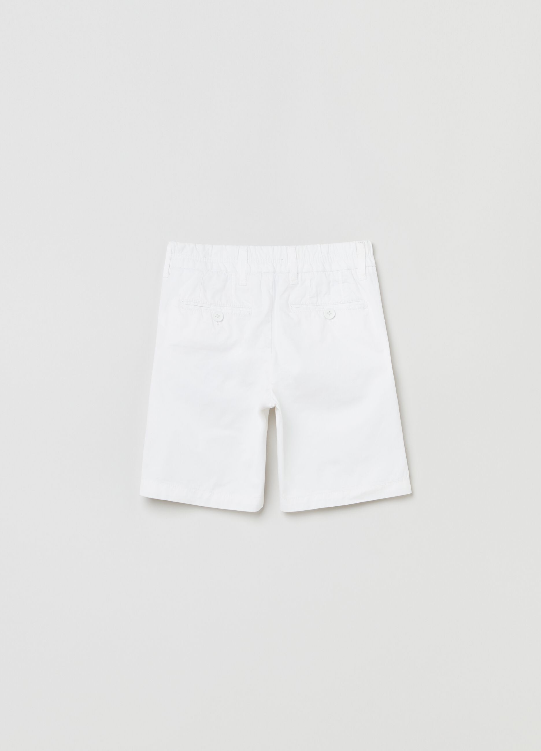 Chino Bermuda shorts in cotton with drawstring