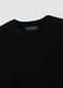 Black crew-neck jumper in pure merino wool, regular fit_1