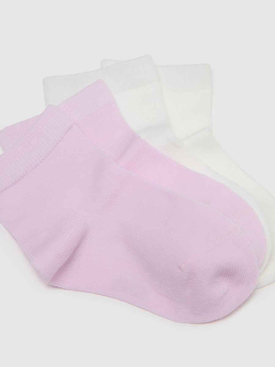 Multipack of short multicolour cotton blend socks for girls regular fit_1