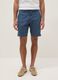Blue regular-fit pure cotton chino Bermuda shorts_1
