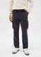 Blue stretch cotton slim fit cargo trousers_1