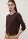 Brauner Cardigan aus Viskosemix mit langen &Auml;rmeln_0