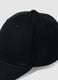 Black pure cotton baseball cap with adjustable closure_1