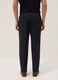 Blue cotton chino trousers with carrot fit_3