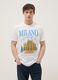 Wei&szlig;es T-Shirt aus reiner Baumwolle mit Print, Regular Fit_1