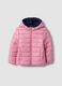 Giubbotto Ultralight reversibile blu imbottito con cappuccio per bambina_1