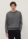 Grey crew-neck pure cotton sweater regular fit_0