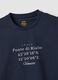 Blaues Regular-Fit T-Shirt aus reiner Baumwolle mit Frontprint_5