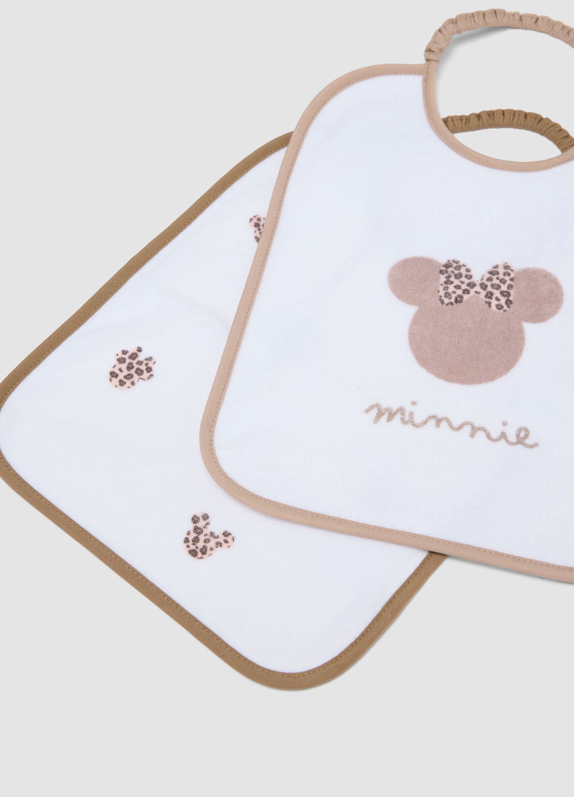 Tripack di bavaglini multicolor in misto cotone organico con stampa Minnie