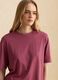 Purple short-sleeved pure cotton T-shirt_0