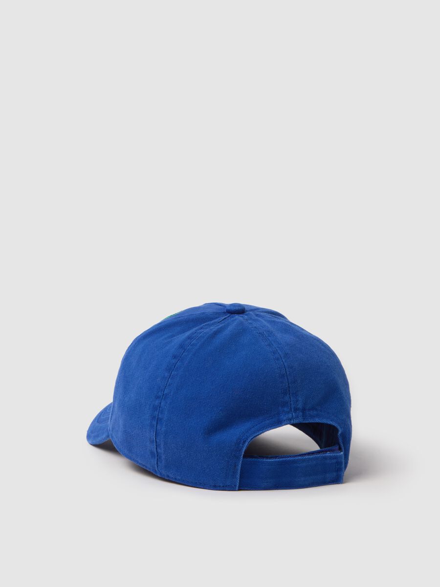 Children's blue pure cotton baseball cap with patch_2