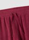 Red cotton-blend Bermuda shorts with elasticated waistband_5