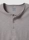 Graues T-Shirt aus reiner Baumwolle, regular fit, mit Henley-Kragen_5